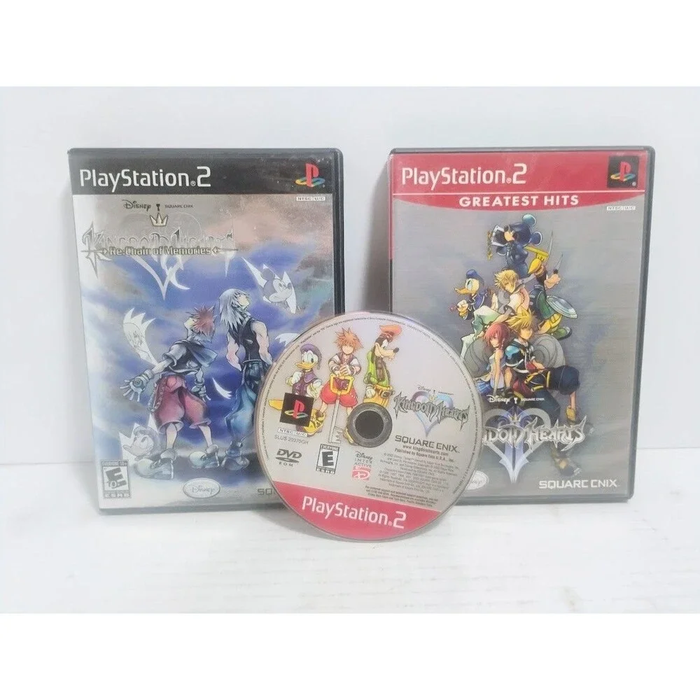 SONY PLAYSTATION 2 PS2 KINGDOM HEARTS 3 GAME LOT 1 - 2 AND RE:CHAIN OF MEMORIES